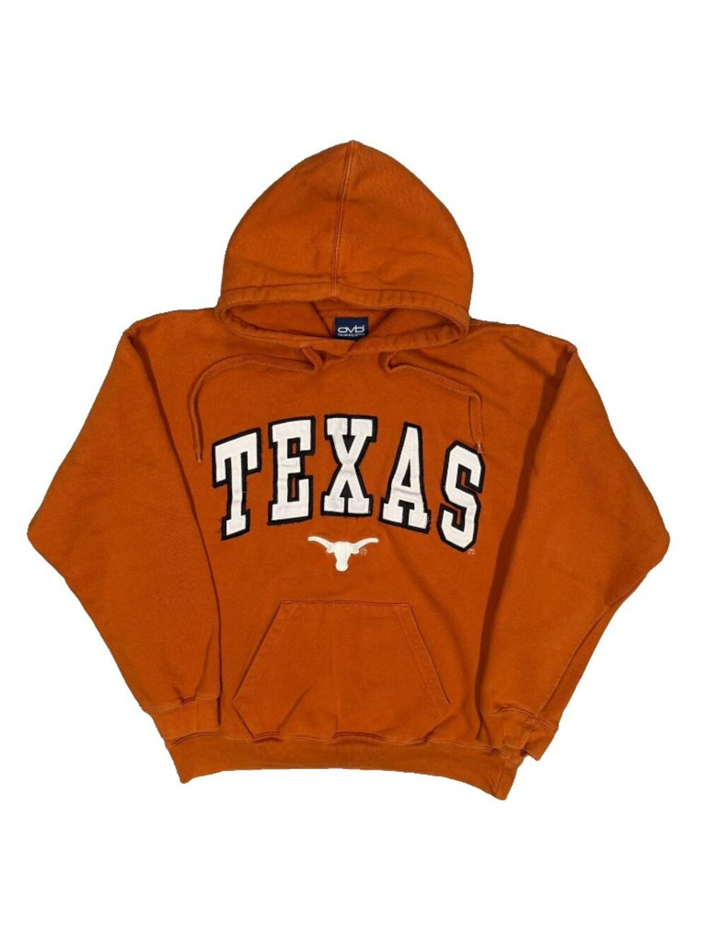 Vintage 2000s Texas Longhorns Hoodie Stitched Orange Cotton OVB Large